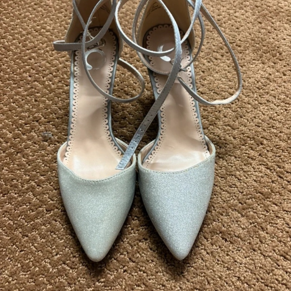 Silver Jeans Women's Glittering Silver Heels